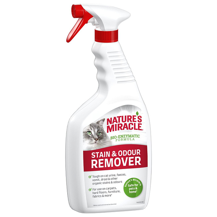 Уничтожитель пятен и запахов Nature's Miracle для кошек универсальный, спрей 709 мл