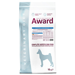 Диетический корм AWARD VETERINARY DIET HYPOALLERGENIC для взрослых собак при аллергии или пищевой непереносимости 10 кг