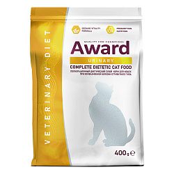 Диетический корм AWARD VETERINARY DIET URINARY для взрослых кошек при мочекаменной болезни струвитного типа 400 г