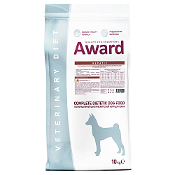 Диетический корм AWARD VETERINARY DIET HEPATIC для взрослых собак при заболеваниях печени 10 кг