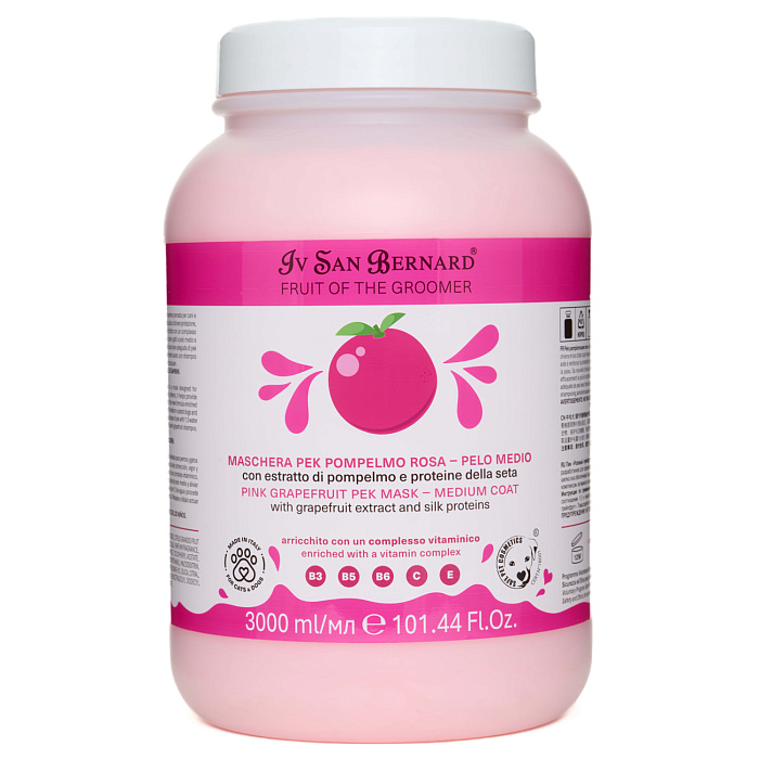 ISB Fruit of the Groomer Pink Grapefruit маска восстанавливающая для шерсти средней длины с протеинами шелка 3000 мл