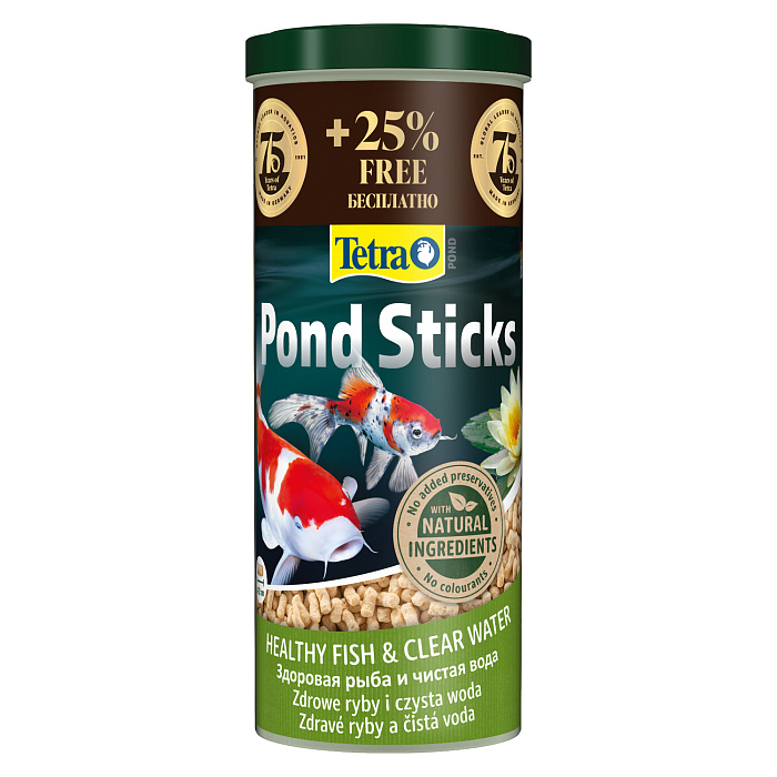 Tetra Pond Sticks корм для прудовых рыб в палочках 1 л + 25% в подарок