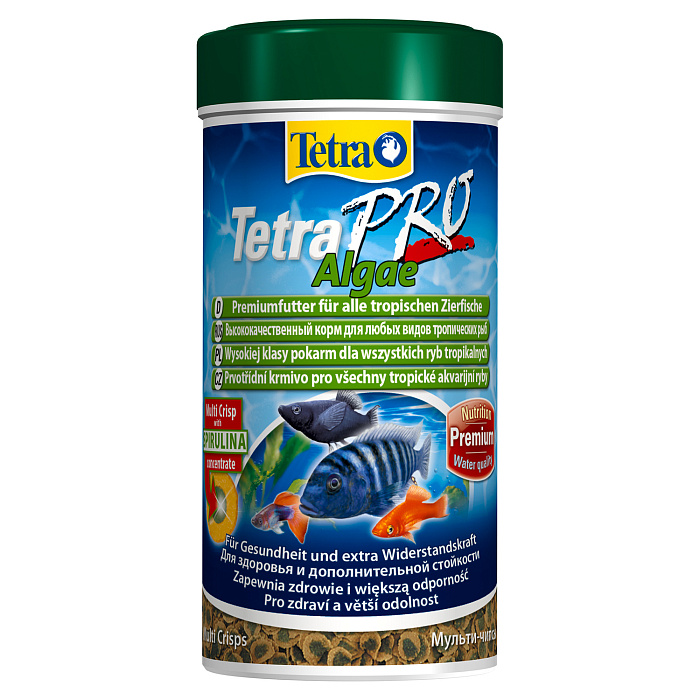 TetraPro Algae Crisps раст.корм для всех видов рыб в чипсах 250 мл