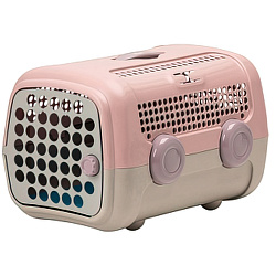 United Pets переноска "A.U.T.O." cm 51 x 37 x h 33, зелёная/серая/розовая СКИДКА 50%