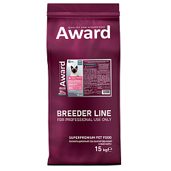 Сухой корм AWARD PFB Monoprotein для взрослых кошек с индейкой, яблоками и артишоками 15кг
