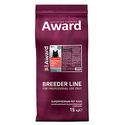 Сухой корм AWARD PFB Monoprotein для взрослых стерилизованных кошек из лосося с добавлением спаржи и ацеролы 15кг