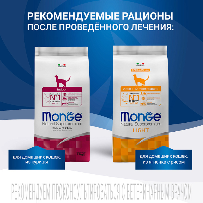 Диетический корм Monge VetSolution Cat Diabetic Диабетик для кошек при сахарном диабете 1,5 кг