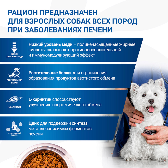 Диетический корм Monge VetSolution Dog Hepatic Гепатик для собак при заболеваниях печени 2 кг