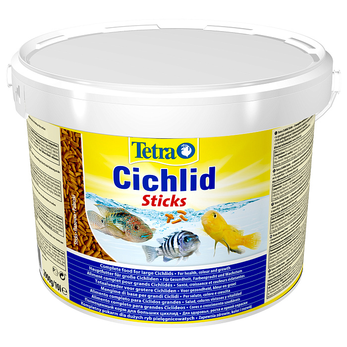 TetraCichlid Sticks корм для всех видов цихлид в палочках 10 л (ведро)