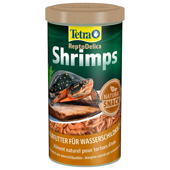 Tetra Repto Delica Shrimps креветки лакомство для водных черепах 1 л