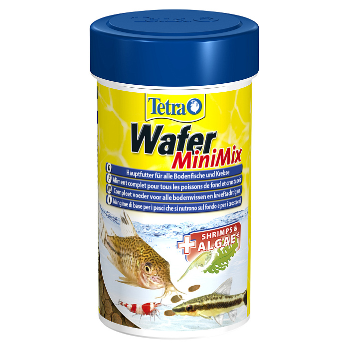 TetraWaferMix Mini корм в мини-чипсах для всех мелких донных рыб 100 мл