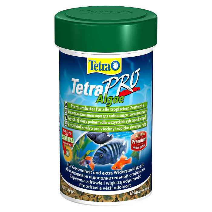 TetraPro Algae Crisps раст.корм для всех видов рыб в чипсах 100 мл