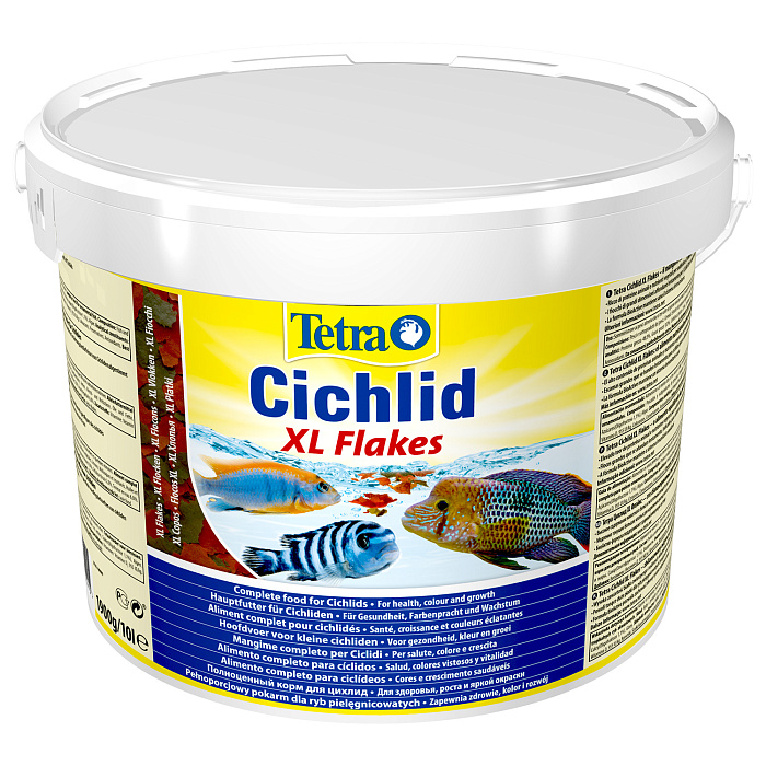 TetraCichlid XL корм для всех видов цихлид, крупные хлопья 10 л (ведро)