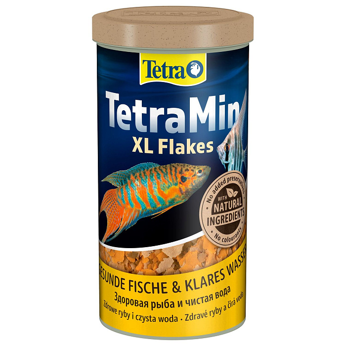 TetraMin XL корм для всех видов рыб крупные хлопья 1 л