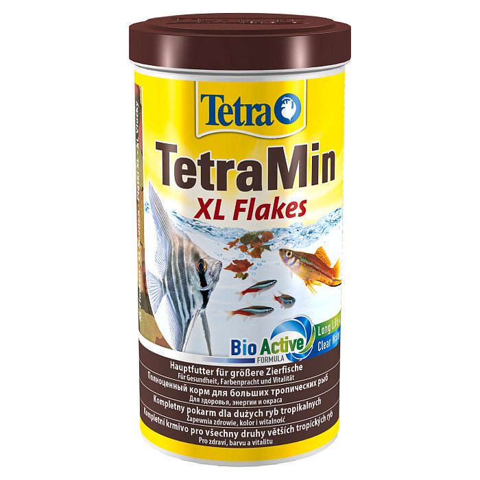 TetraMin XL корм для всех видов рыб крупные хлопья 1 л