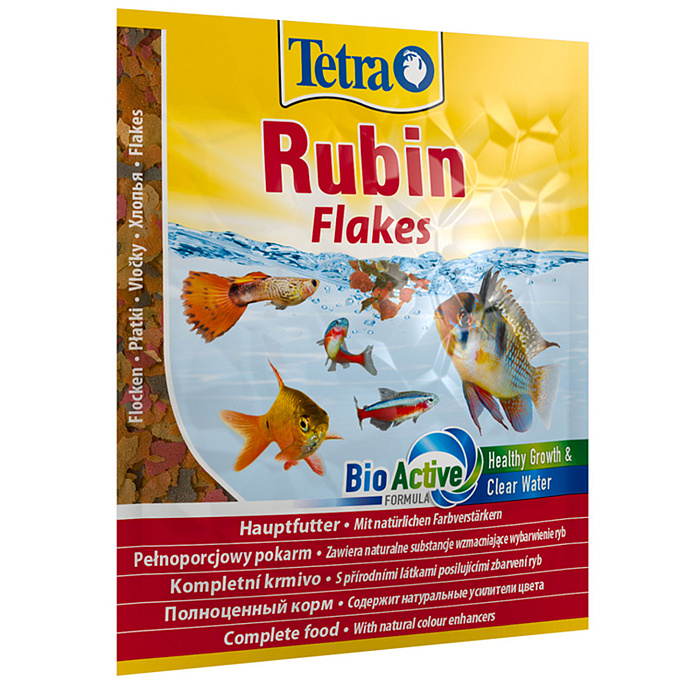 TetraRubin корм в хлопьях для улучшения окраса всех видов рыб 12 г (sachet)