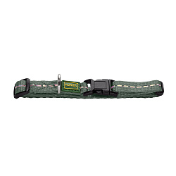 Hunter ошейник для собак Tripoli Vario Basic M (30-45 см), нейлон оливковый, светоотражающий