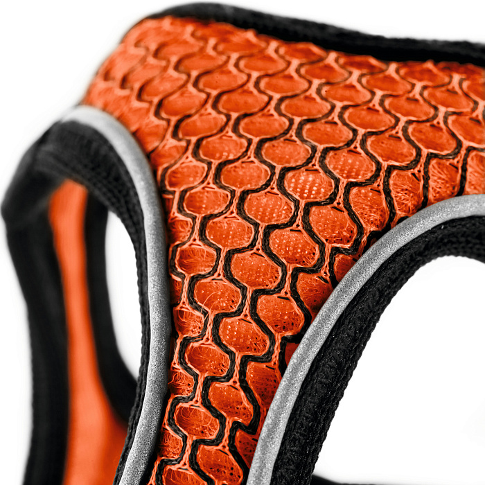 Hunter шлейка для собак Hilo Comfort 58-65 см, сетчатый текстиль, оранжевая