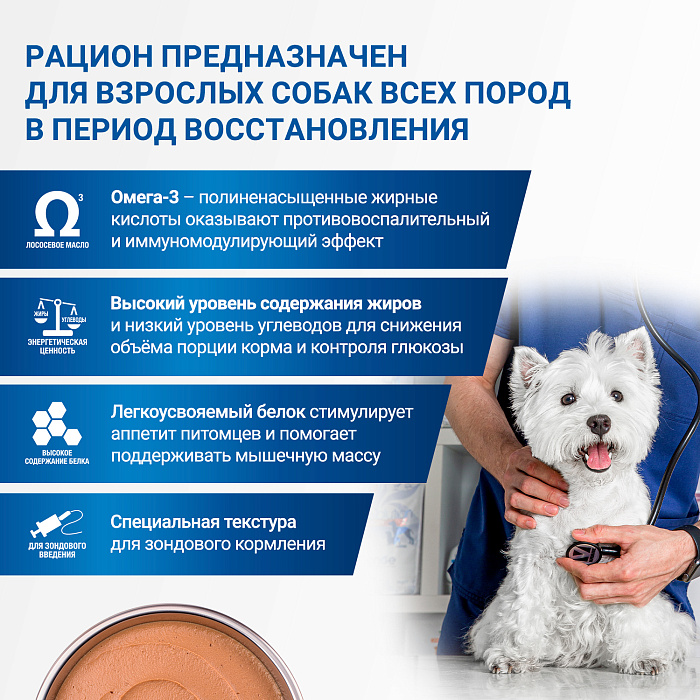 Диетический корм Monge VetSolution Dog Recovery Рекавери для собак при восстановлении питания в период выздоровления 150 г