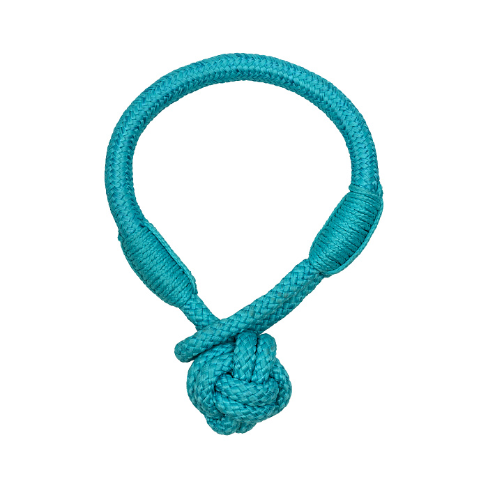 Playology жевательный канат TOUGH TUG KNOT для щенков 4-8 месяцев с ароматом арахиса, цвет голубой СКИДКА 50%