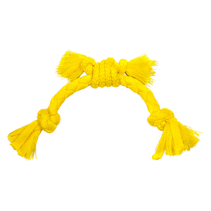 Playology сенсорный канат PUPPY SENSORY ROPE для щенков мелких и средних пород 8-16 недель с ароматом курицы, цвет желтый СКИДКА 50%
