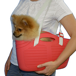 BAMA PET сумка-переноска для собак мини-пород и кошек MIA 40x15x24hсм, красная СКИДКА 50%