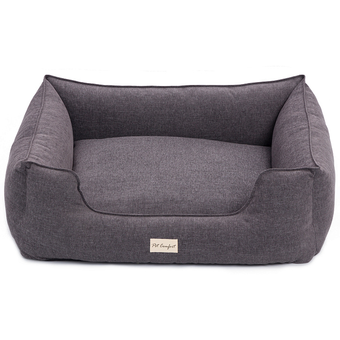 Лежанка Pet Comfort для собак крупных пород, Alpha Mirandus 17, размер L, 85х105 см, серый СКИДКА 50%