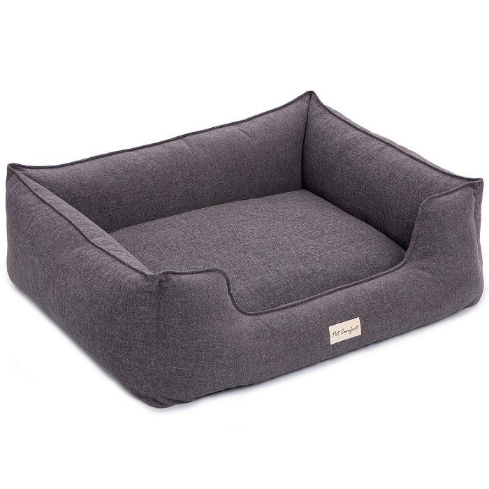 Лежанка Pet Comfort для собак крупных пород, Alpha Mirandus 17, размер L, 85х105 см, серый СКИДКА 50%