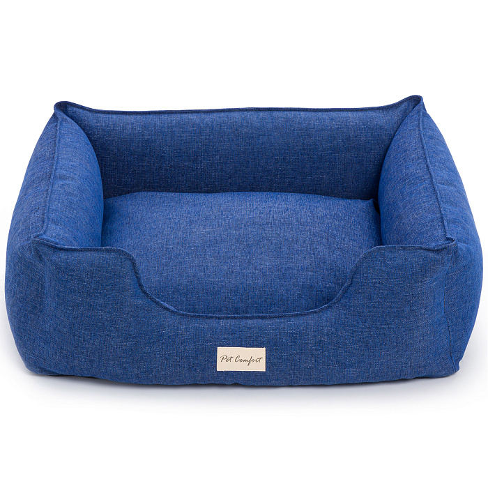 Лежанка Pet Comfort для собак средних пород, Alpha Mirandus 33, размер M, 65х80 см, синий СКИДКА 50%