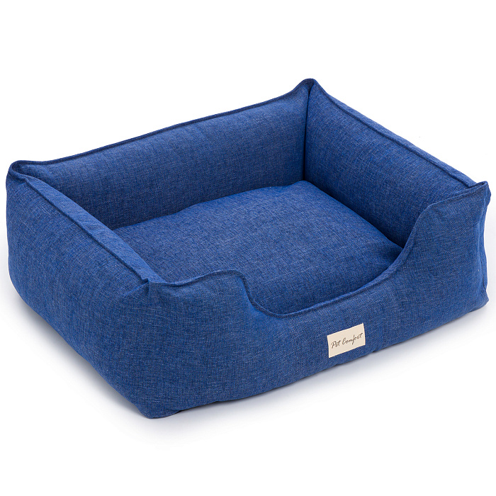 Лежанка Pet Comfort для собак средних пород, Alpha Mirandus 33, размер M, 65х80 см, синий СКИДКА 50%