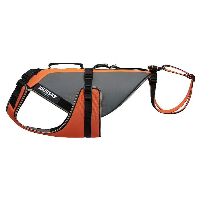 JULIUS-K9 жилет для собак 4 в 1 JK9®Multivest L (70-85 см, длина 52 см, 24-38 кг), оранжевый СКИДКА 50%