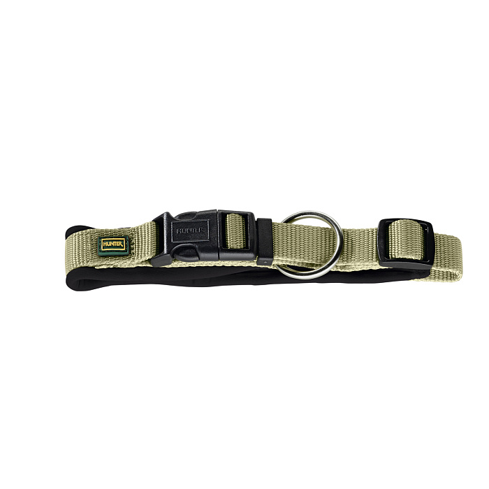Hunter ошейник для собак Neoprene VP 55-60 см/L-XL, нейлон/неопрен, оливково-черный СКИДКА 50%