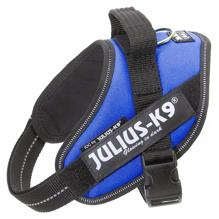 JULIUS-K9 шлейка для собак IDC®-Powerharness Mini-Mini (40-53см/ 4-7кг), синий СКИДКА 50%