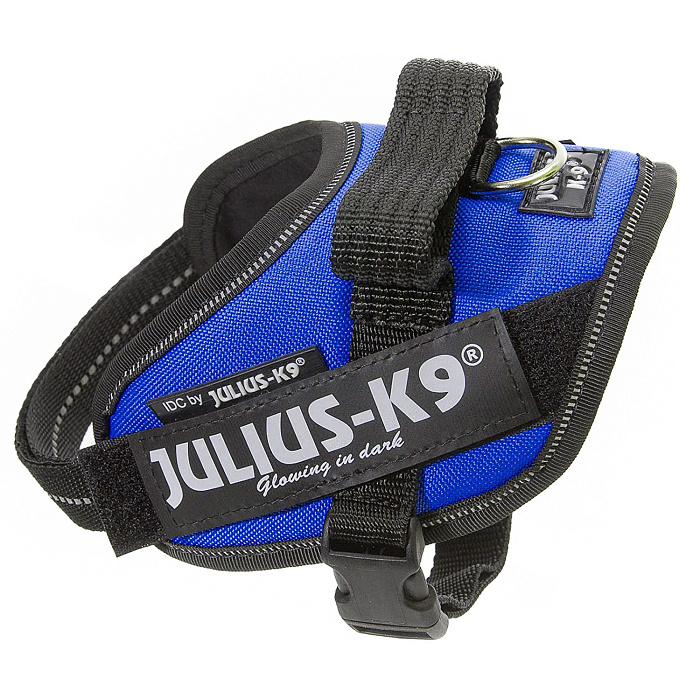 JULIUS-K9 шлейка для собак IDC®-Powerharness Mini-Mini (40-53см/ 4-7кг), синий СКИДКА 50%