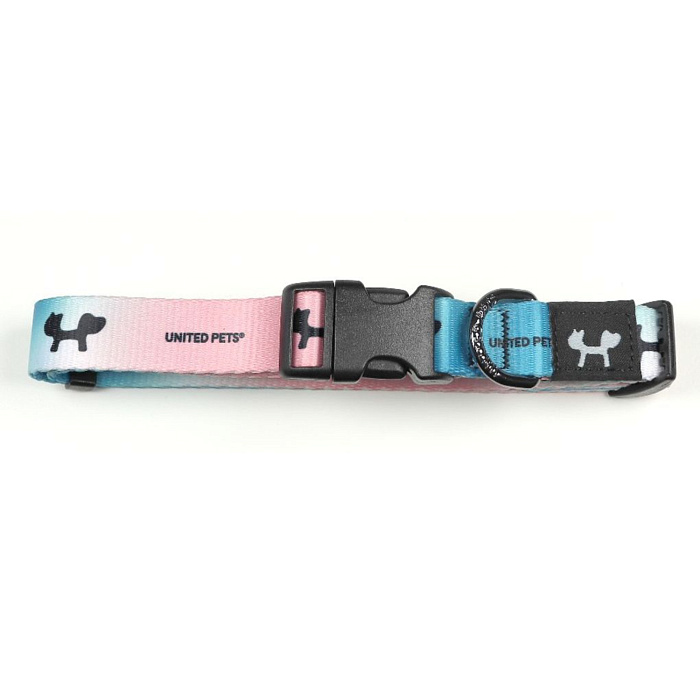 Ошейник United Pets для собак Complete me XS 10 x 180/300mm, розово-голубой тай-дай СКИДКА 30%