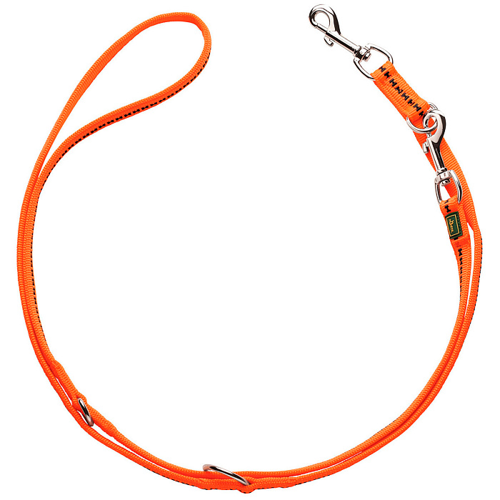 Hunter поводок-перестежка для собак Safety Grip 20 / 200 Soft оранжевый СКИДКА 50%