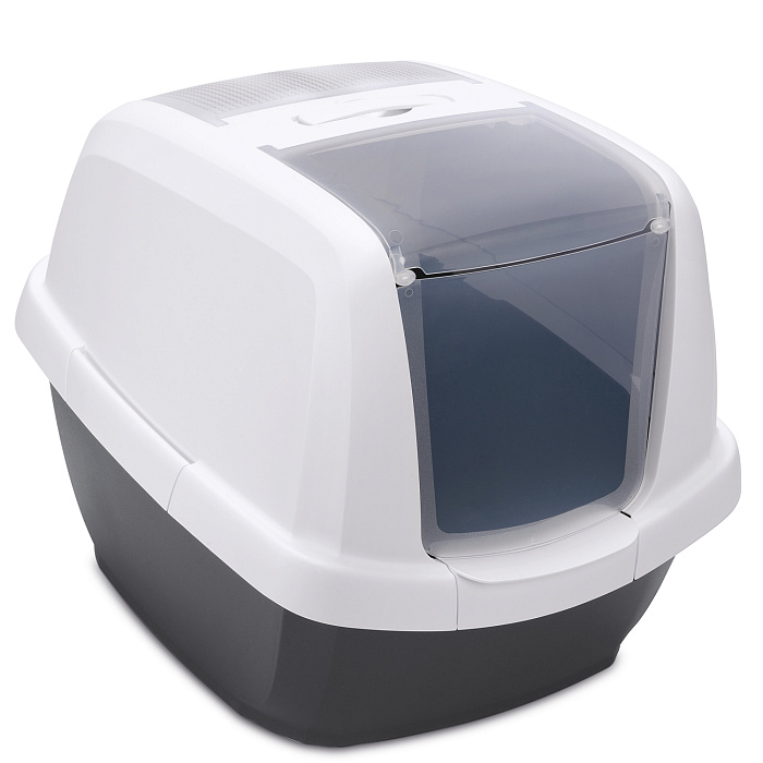 IMAC био-туалет для кошек MADDY 65х47,5х47,5h см, белый/антрацит СКИДКА 40%