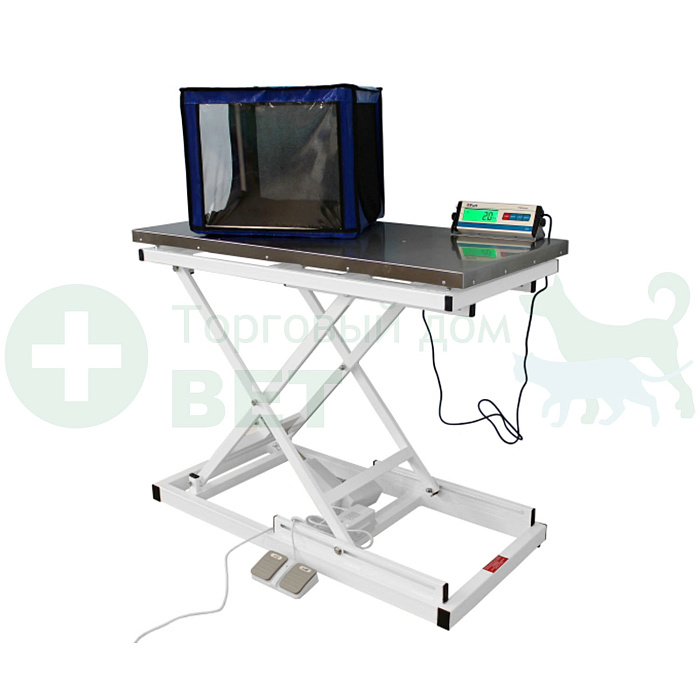 ИЗ НАЛИЧИЯ ТД ВЕТ Cтол хирургический с весами Vetbot PT-300, 1300х600х(340х1175h), (каркас белый, пульт ножной) СКИДКА 20%