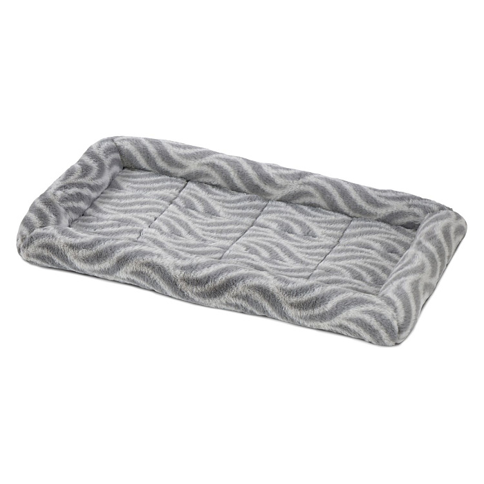 Лежанка MidWest Deluxe Wave Bed для собак и кошек меховая 51х31,5х6,5 см, серая СКИДКА 20%