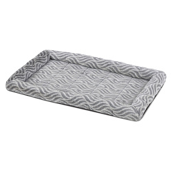 Лежанка MidWest Deluxe Wave Bed для собак и кошек меховая 85,5х56,5х8,5 см, серая СКИДКА 20%