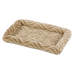 Лежанка MidWest Deluxe Wave Bed для собак и кошек меховая 41х30х6,5 см, цвет песочный СКИДКА 20%