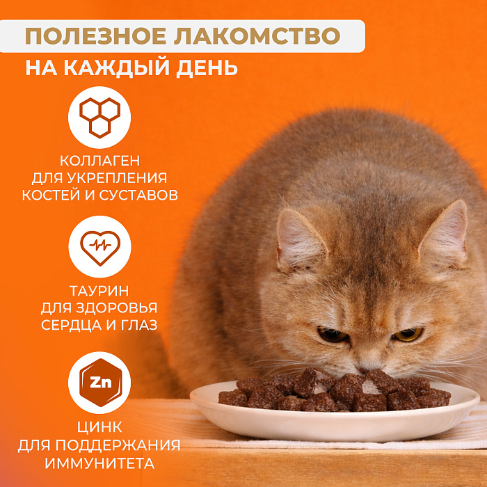 Лакомство Ranova для кошек сублимированное Говядина, 50 г
