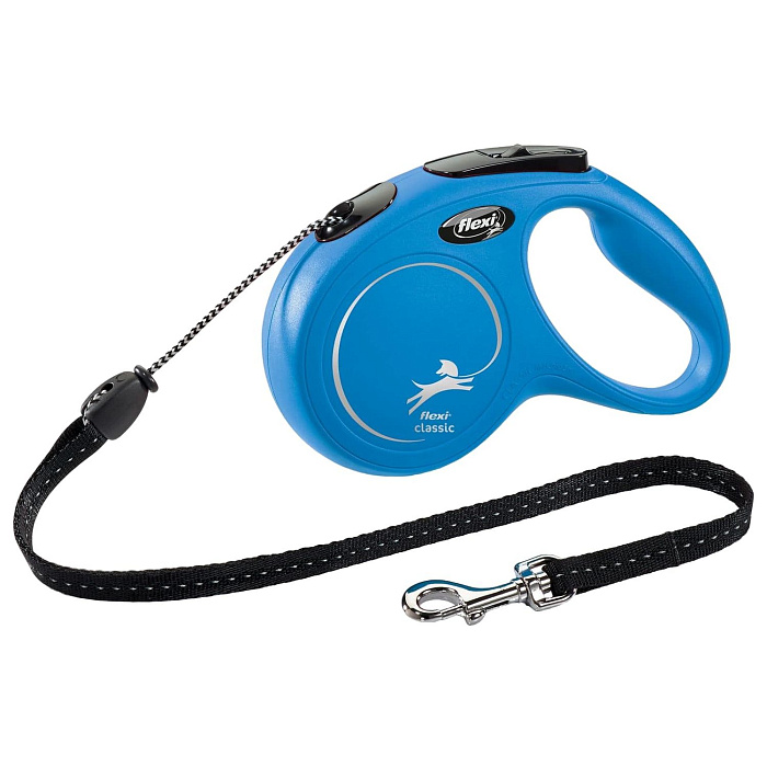 flexi рулетка New Classic M (до 20 кг) 5 м трос синяя