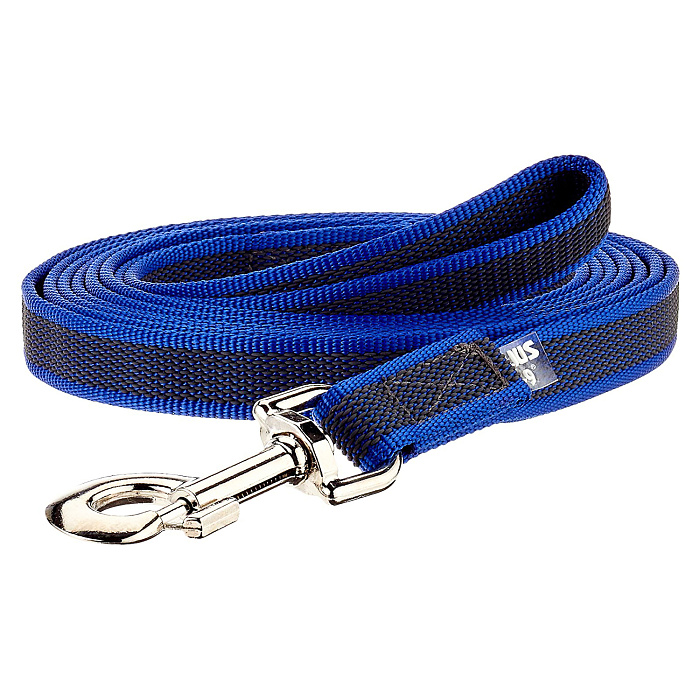 JULIUS-K9 поводок для собак Color & Gray Super-grip 2/500см, с ручкой, до 50 кг, сине-серый СКИДКА 50%