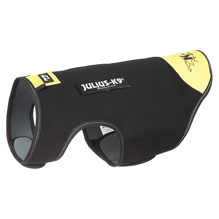 JULIUS-K9 жилет для собак Neoprene IDC® M (60-71см / длина 46,5см), черно-желтый СКИДКА 50%