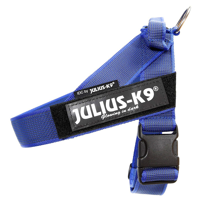 JULIUS-K9 шлейка для собак Ремни Color & Gray IDC® 3 (84-113см / 40-70кг), синий СКИДКА 50%