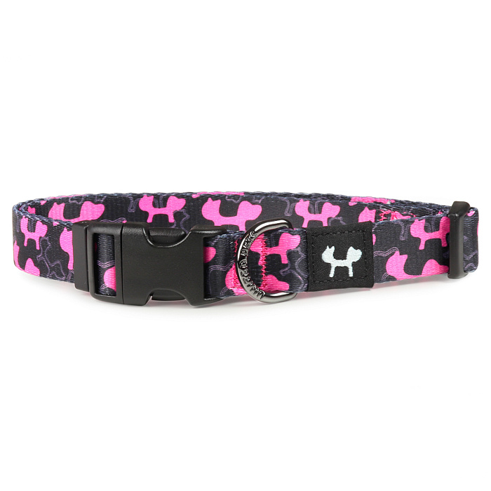Ошейник United Pets для собак Complete me Identity M 34-56/2 см, черный с розовым СКИДКА 30%