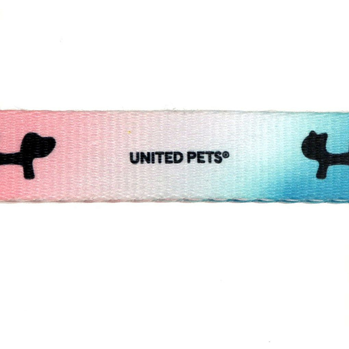 Ошейник United Pets для собак Complete me L 25 x 430/730mm, розово-голубой тай-дай СКИДКА 30%