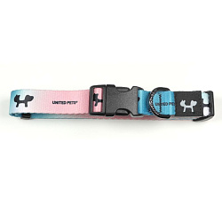 Ошейник United Pets для собак Complete me S 16 x 260/400mm, розово-голубой тай-дай СКИДКА 30%