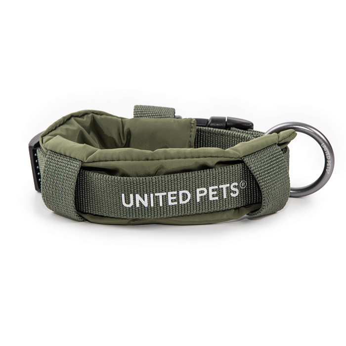 Ошейник United Pets с мягкой подкладкой для собак Citylife M 20 x 35-50 см хаки